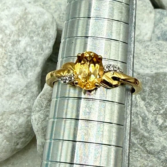 Brazilian Citrine Ring 1.25CTW 14K YG Over 925 Silver Sz 9 NWT - Picture 14 of 17